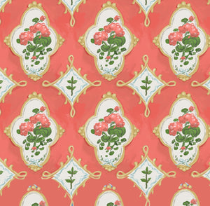 Dana Gibson Marakesh in Coral, Wall Paper and Fabric