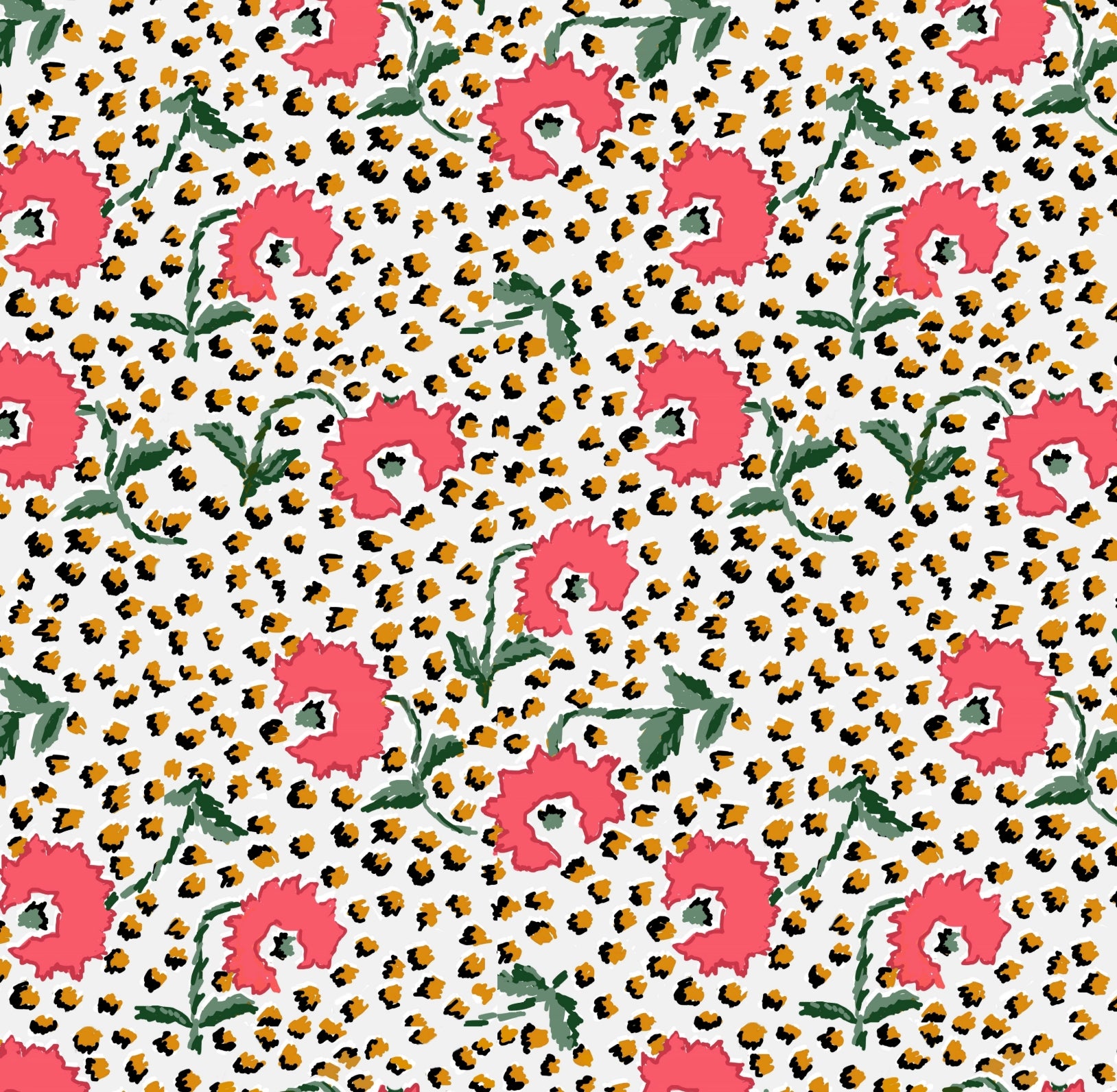 Dana Gibson Jaipur in Red Wall Paper and Fabric