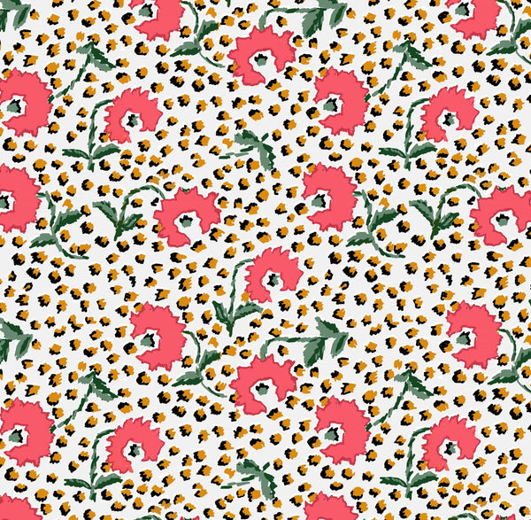 Dana Gibson Jaipur in Red Wall Paper and Fabric