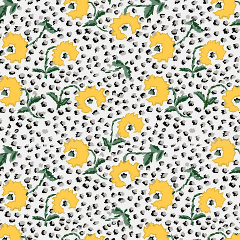 Dana Gibson Jaipur in Yellow Wall Paper and Fabric